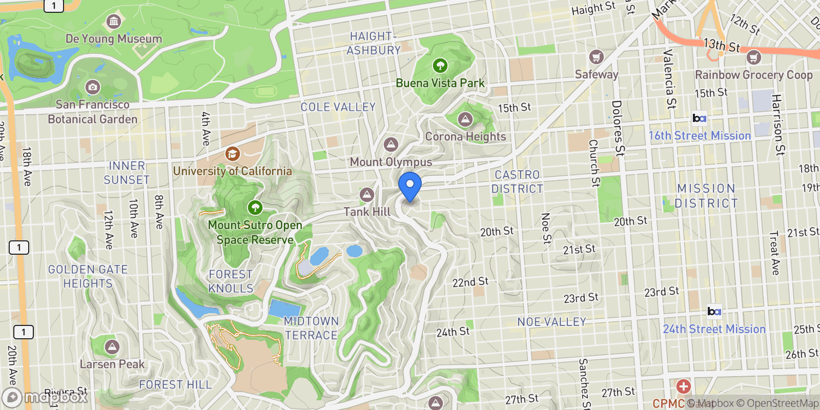 Map showing 4822 19th Street, San Francisco, CA, 94114, USA, San Francisco, California, United States.
