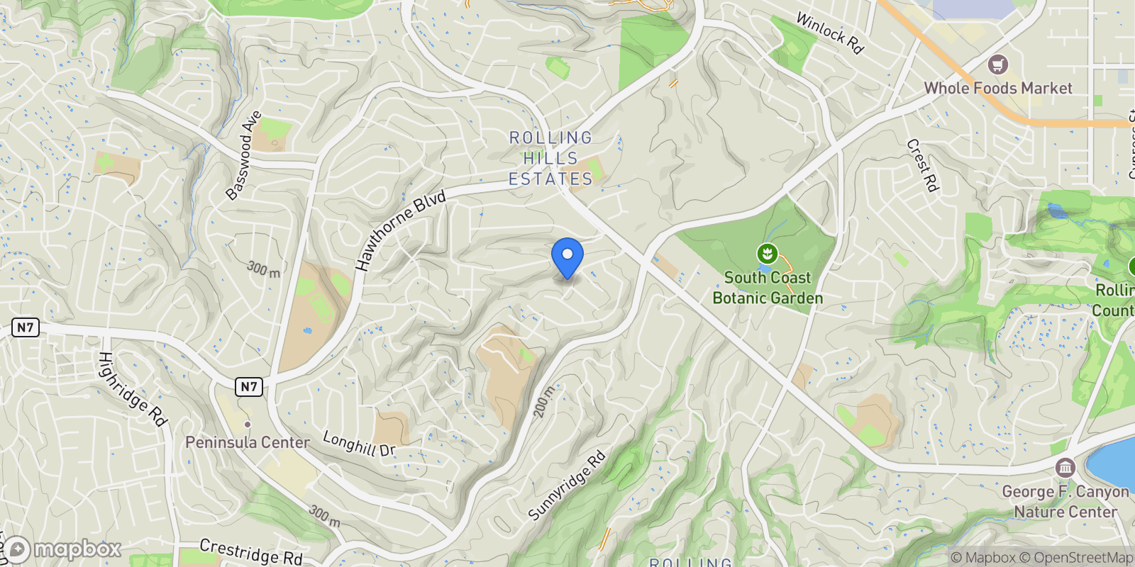 Map showing 26633 Academy, Rolling Hills Estates, California, United States.