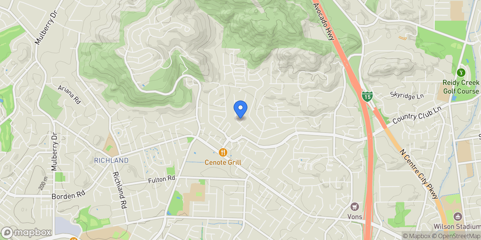Map showing 1933 Pascal Ct, Escondido, California, United States.