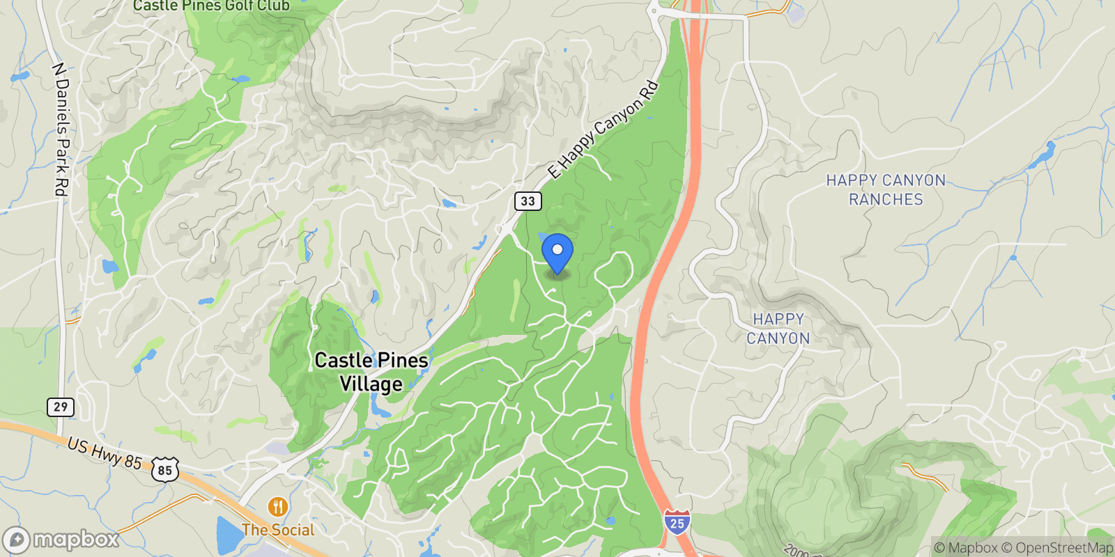 Map showing 388 Titan Place, Castle Rock, Colorado, United States.