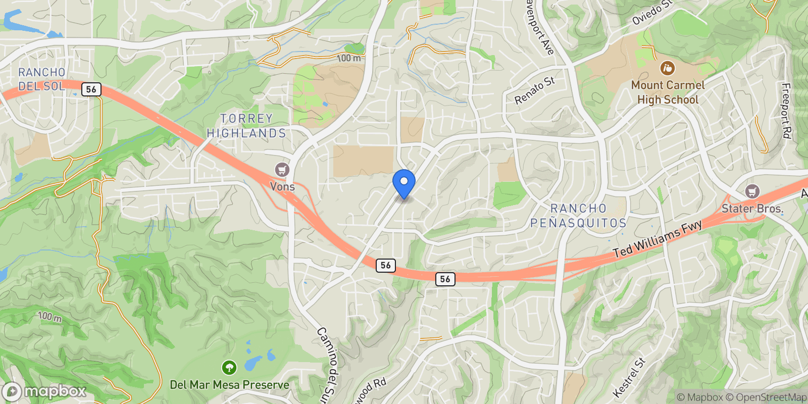 Map showing 13170 Entreken Ave, San Diego, California, United States.