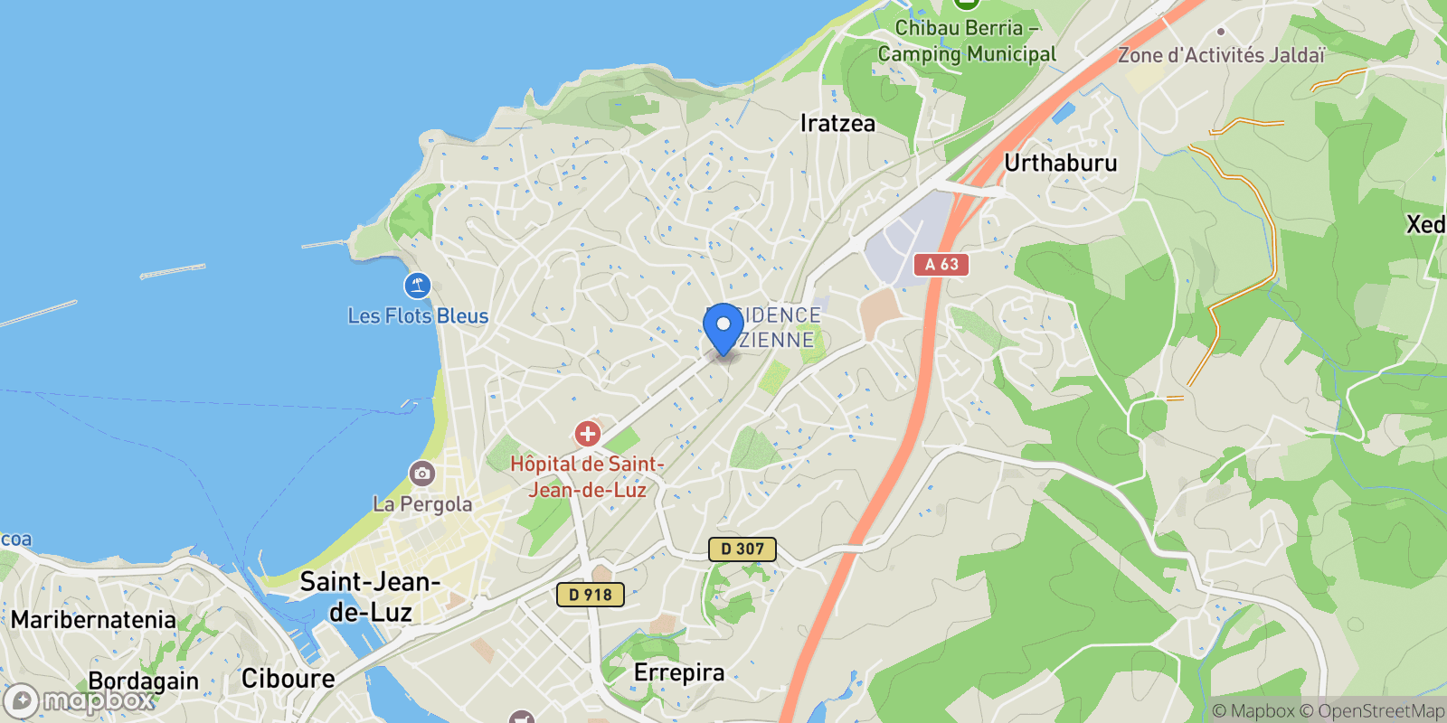 Map showing 3 Alle Zubikoa, 64500 Saint-Jean-de-Luz, France, Saint-Jean-de-Luz, Nouvelle-Aquitaine, France.