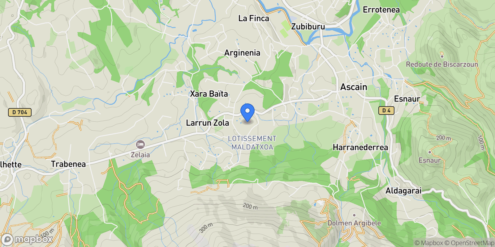 Map showing 227 Chem. de Tankos, 64310 Ascain, France, Ascain, Nouvelle-Aquitaine, France.