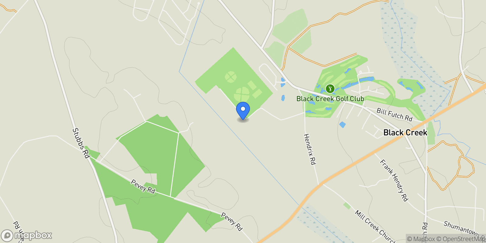Map showing 589 Old Mill Creek Road, Ellabell, Georgia, United States.