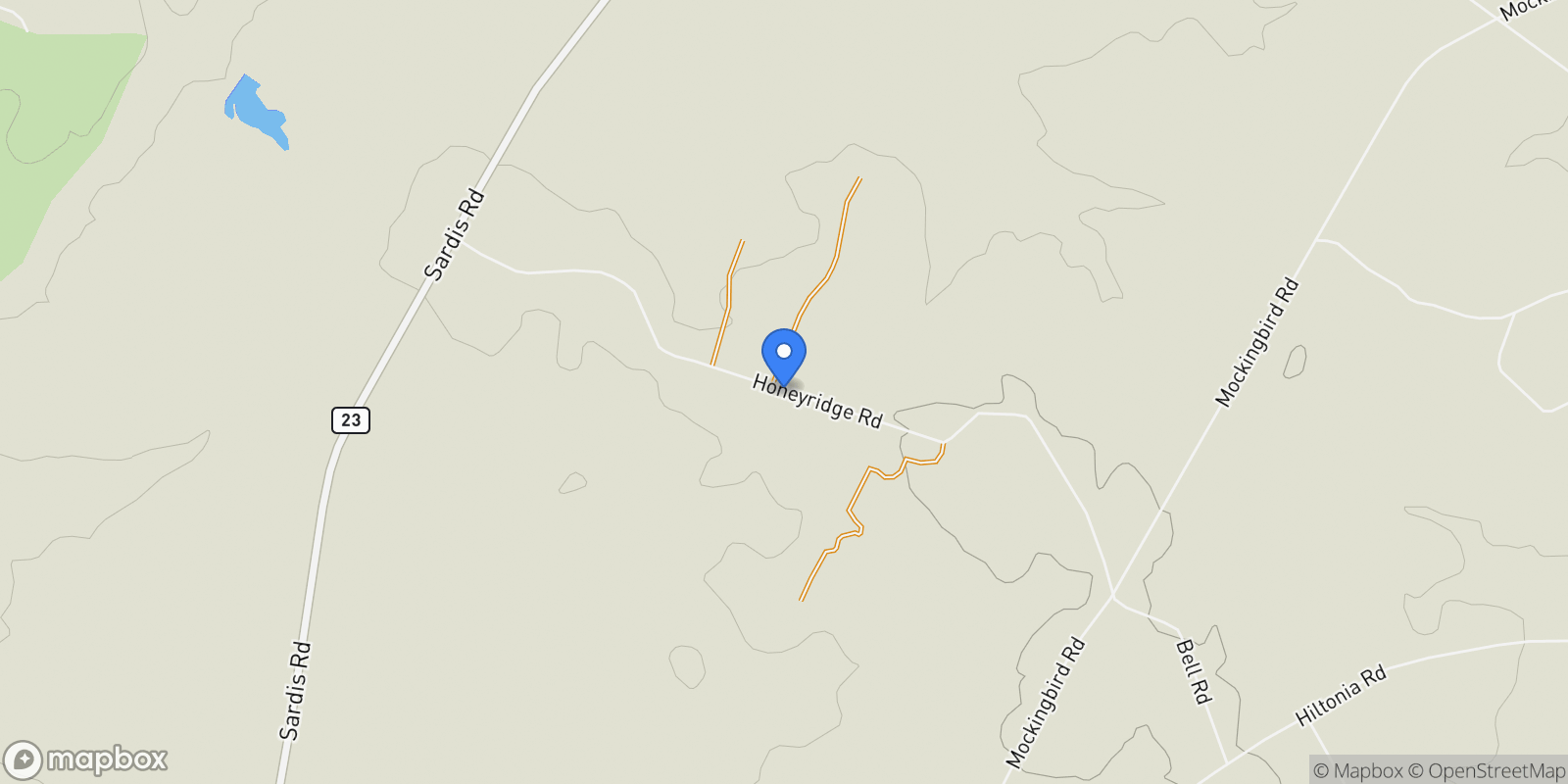 Map showing 0 Honey Ridge Road, Millen, Georgia, United States.