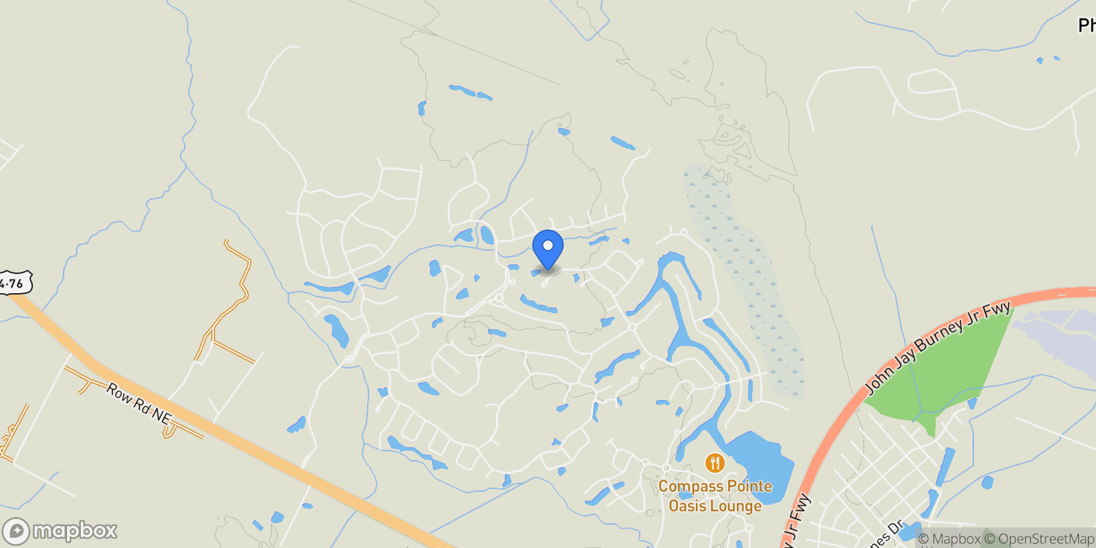 Map showing 8800 Maple Ash Trail NE, Northwest, North Carolina, United States.