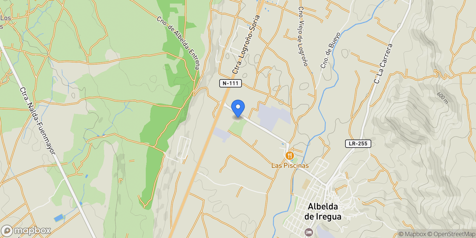 Map showing Camino senda de bueyo, 21,  Albelda De Iregua, Albelda de Iregua, La Rioja, Spain.