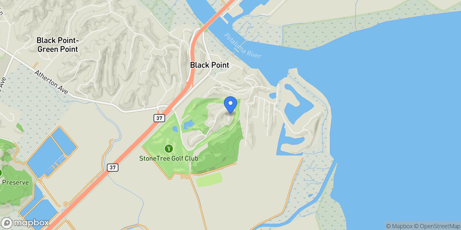 Map showing 115 Stonetree Lane, Novato, CA, 94945, USA, Novato, California, United States.