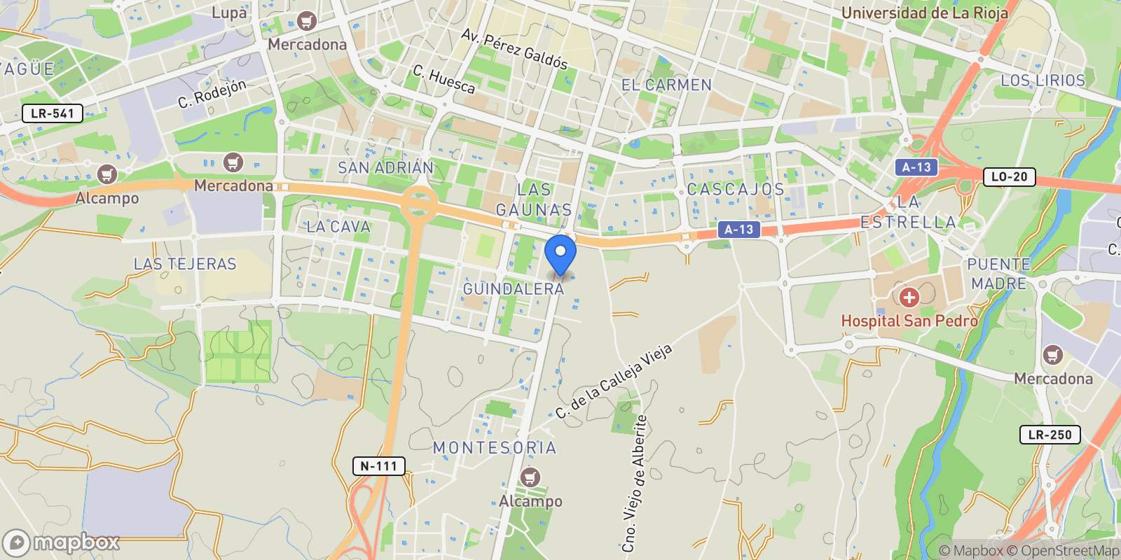 Map showing Avenida Madrid, 47,  Logroño,  Avda. Madrid, Logrono, La Rioja, Spain.