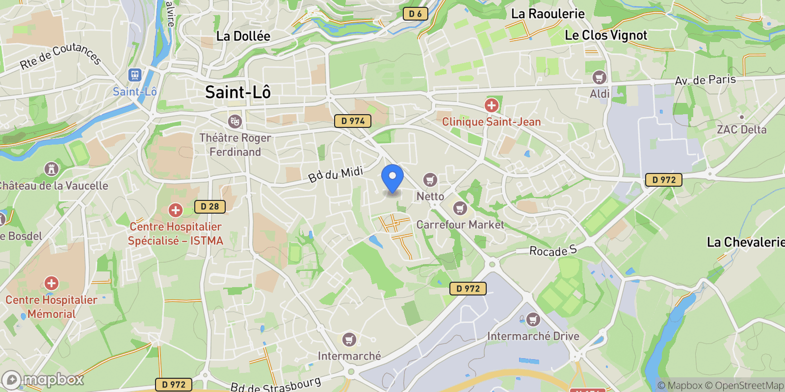 Map showing Valambray, Normandy, France.