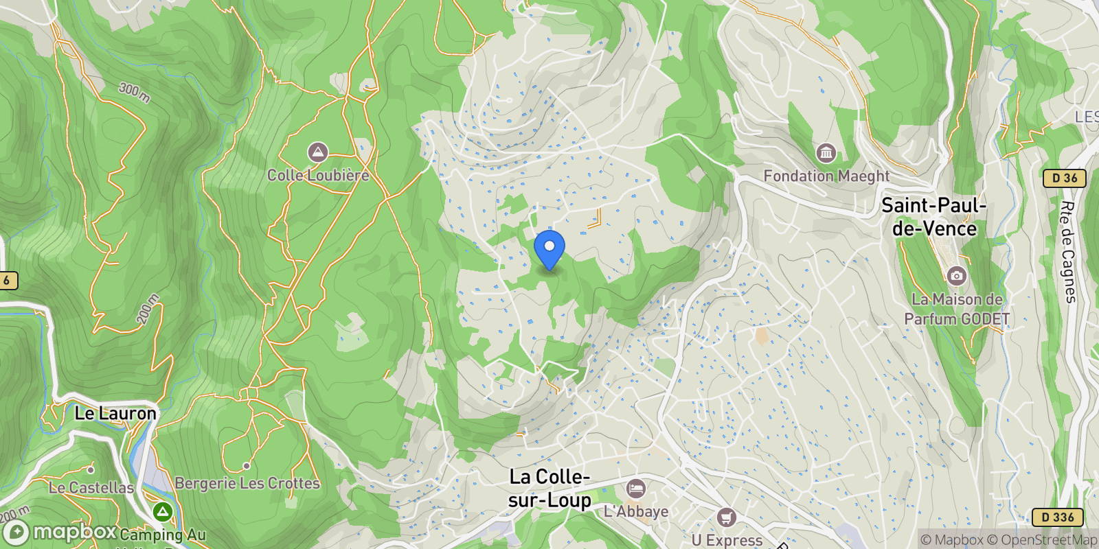 Map showing La Colle-sur-Loup, Provence-Alpes-Côte d'Azur, France.