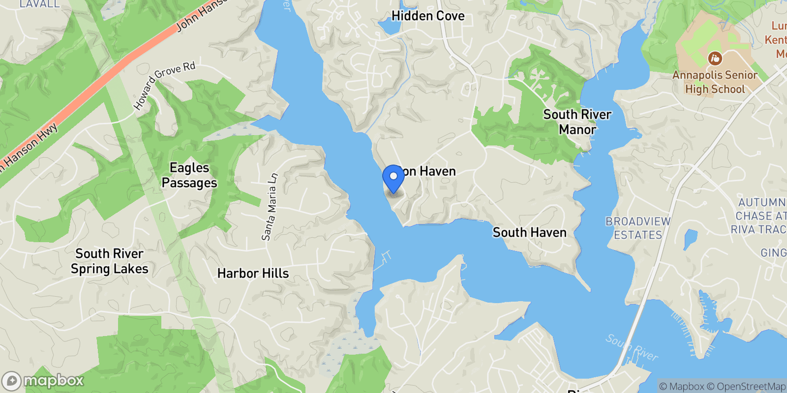 Map showing 778 Bon Haven Dr, Parole, Maryland, United States.