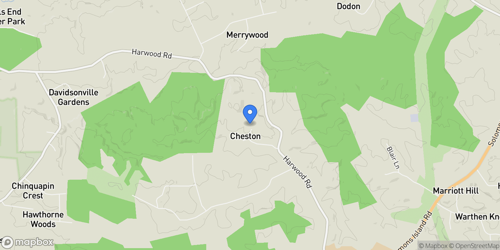 Map showing 812 Richardson Dr, Harwood, Maryland, United States.