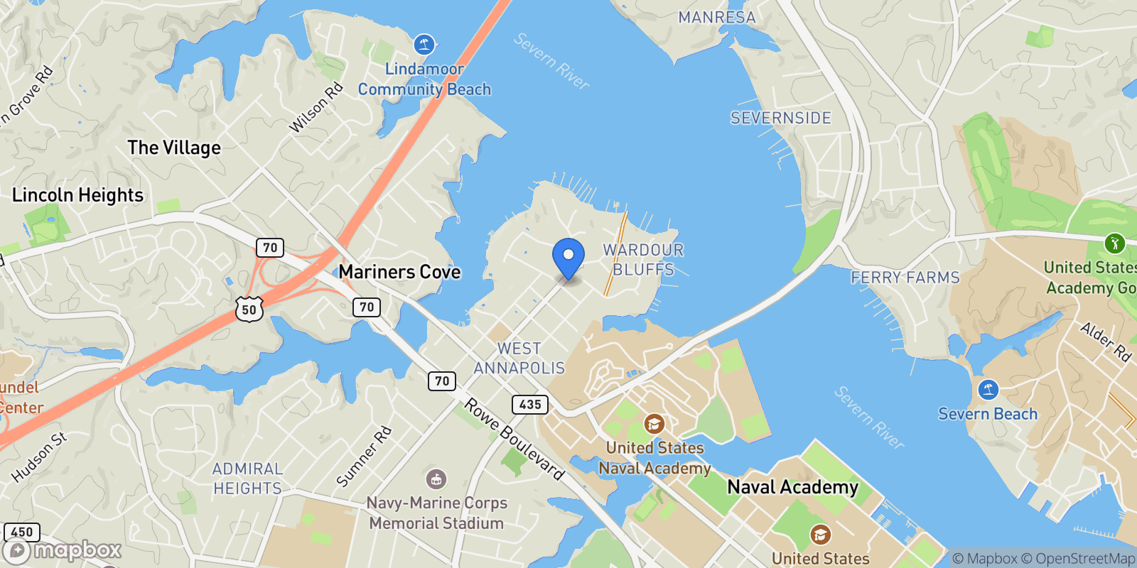 Map showing 112 Melvin Ave, Parole, Maryland, United States.