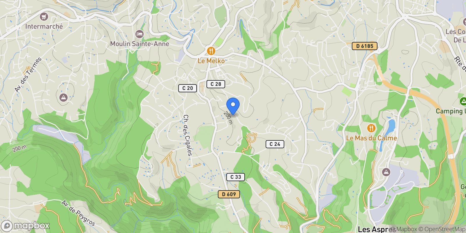Map showing Grasse, Provence-Alpes-Côte d'Azur, France.