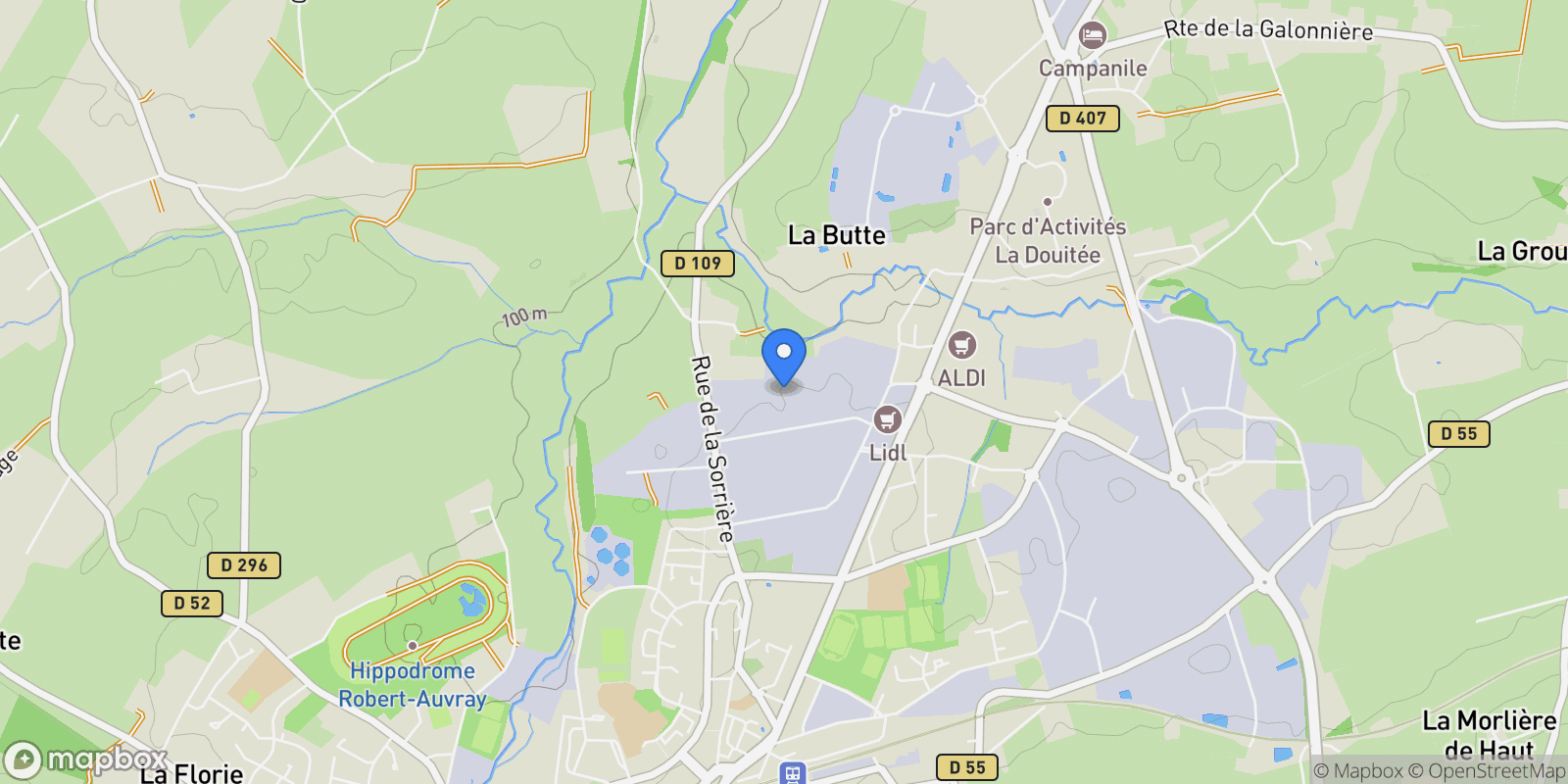 Map showing La Bazoque, Normandy, France.