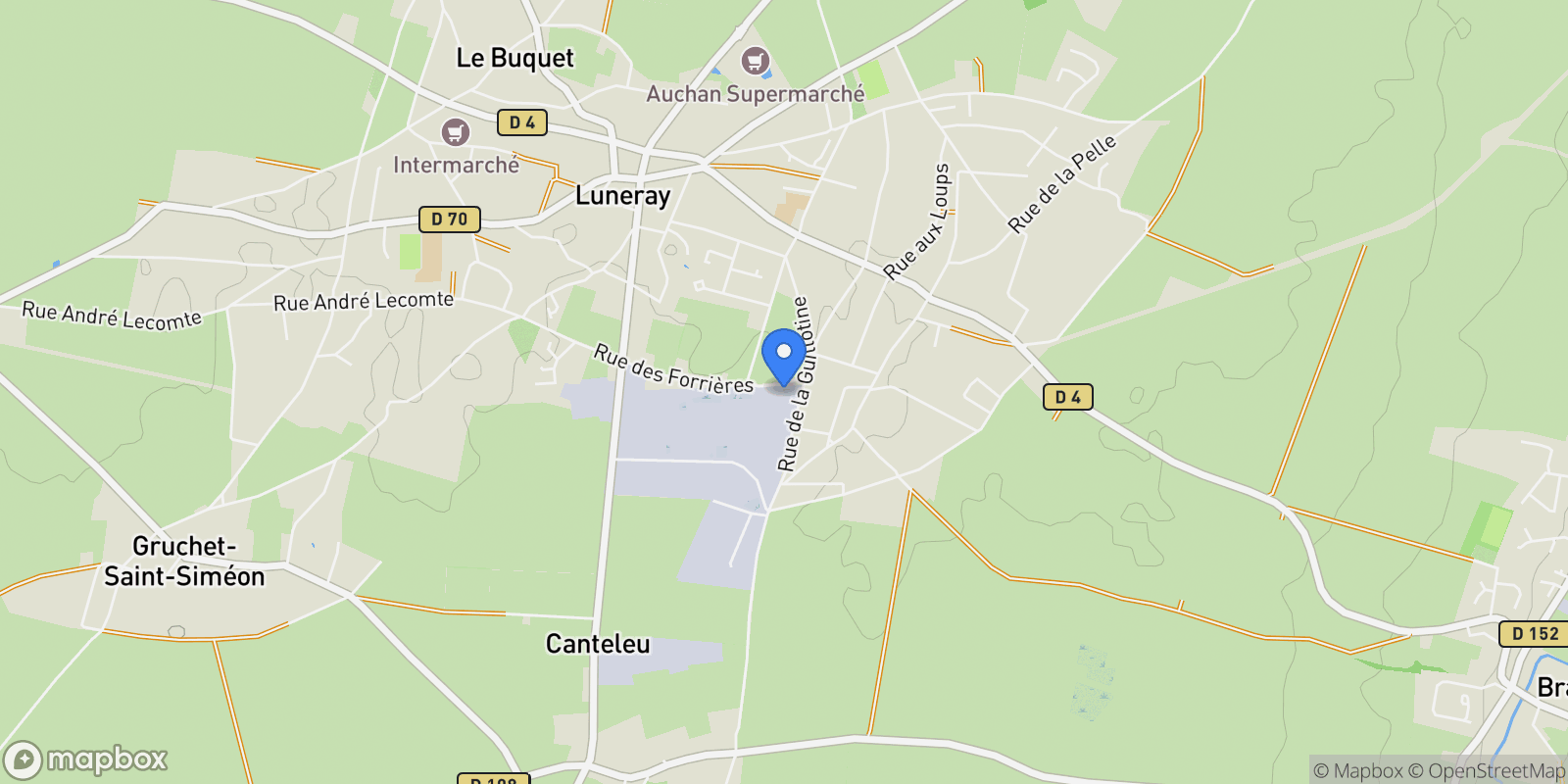 Map showing Luneray, Normandy, France.