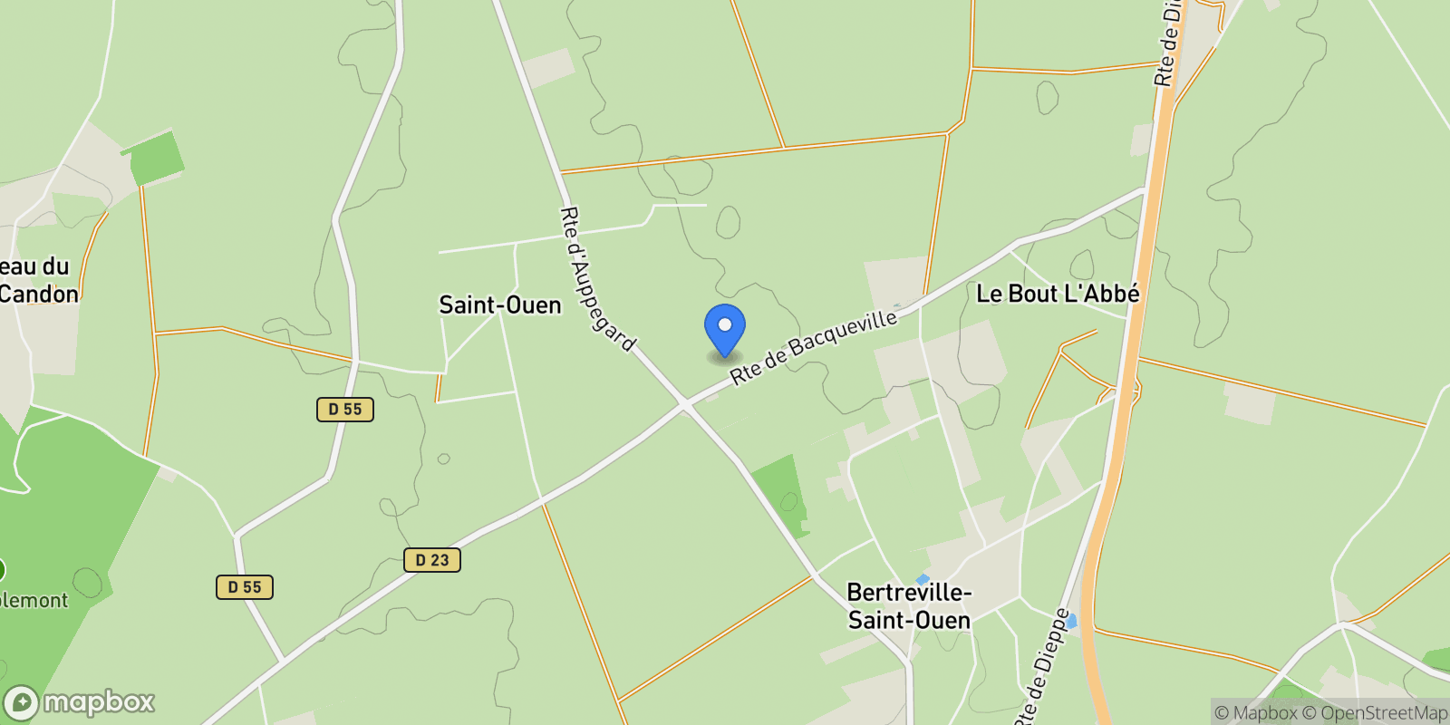 Map showing Bertreville-Saint-Ouen, Normandy, France.