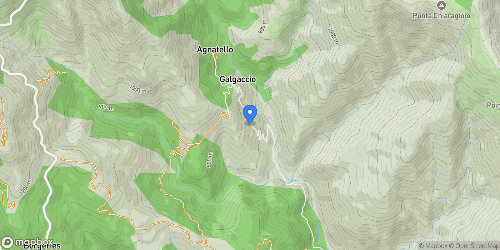 Map showing Ghisoni, Corsica, France.