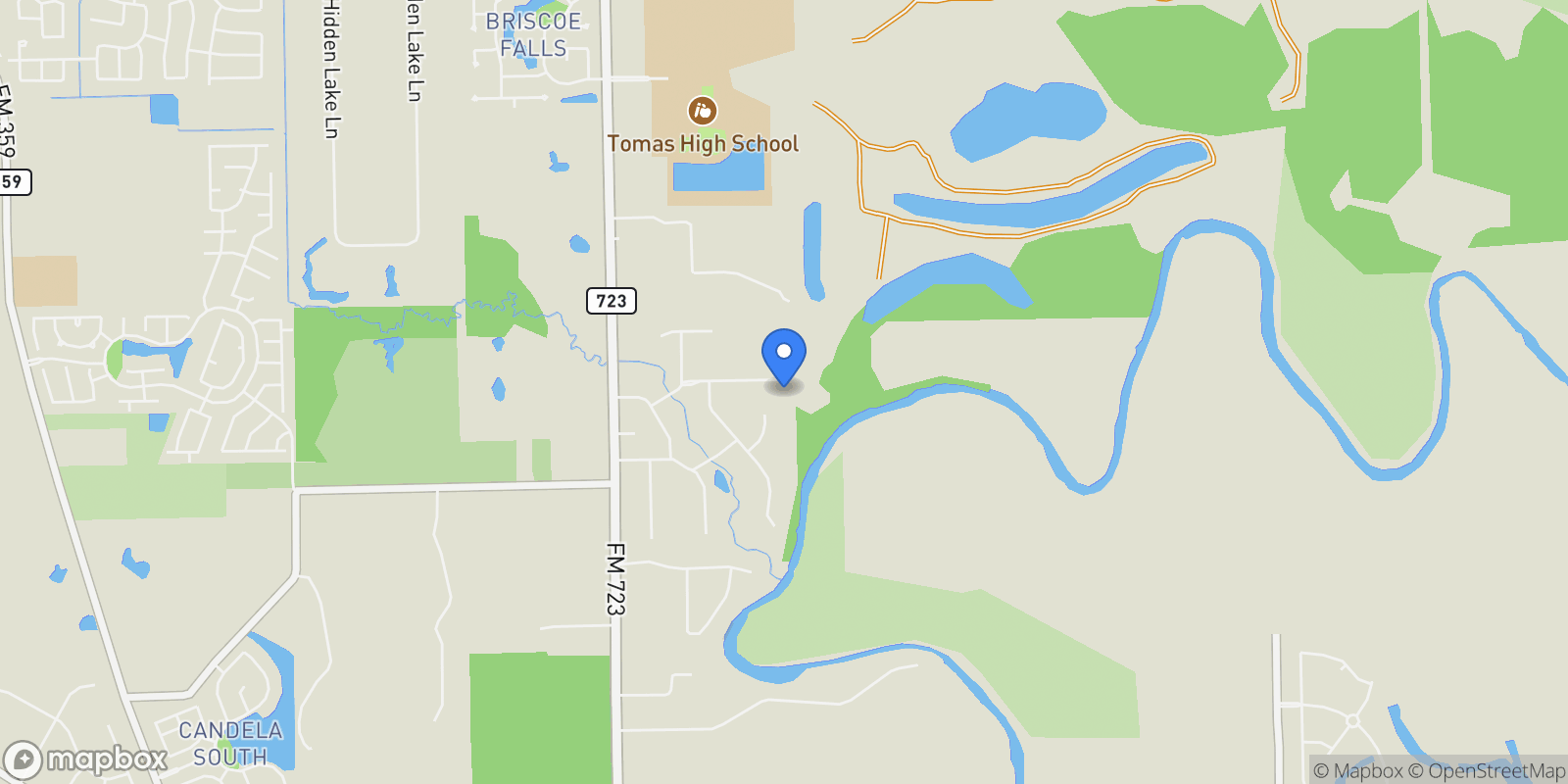 Map showing 2126 Countryshire Lane, Richmond, Texas, United States.