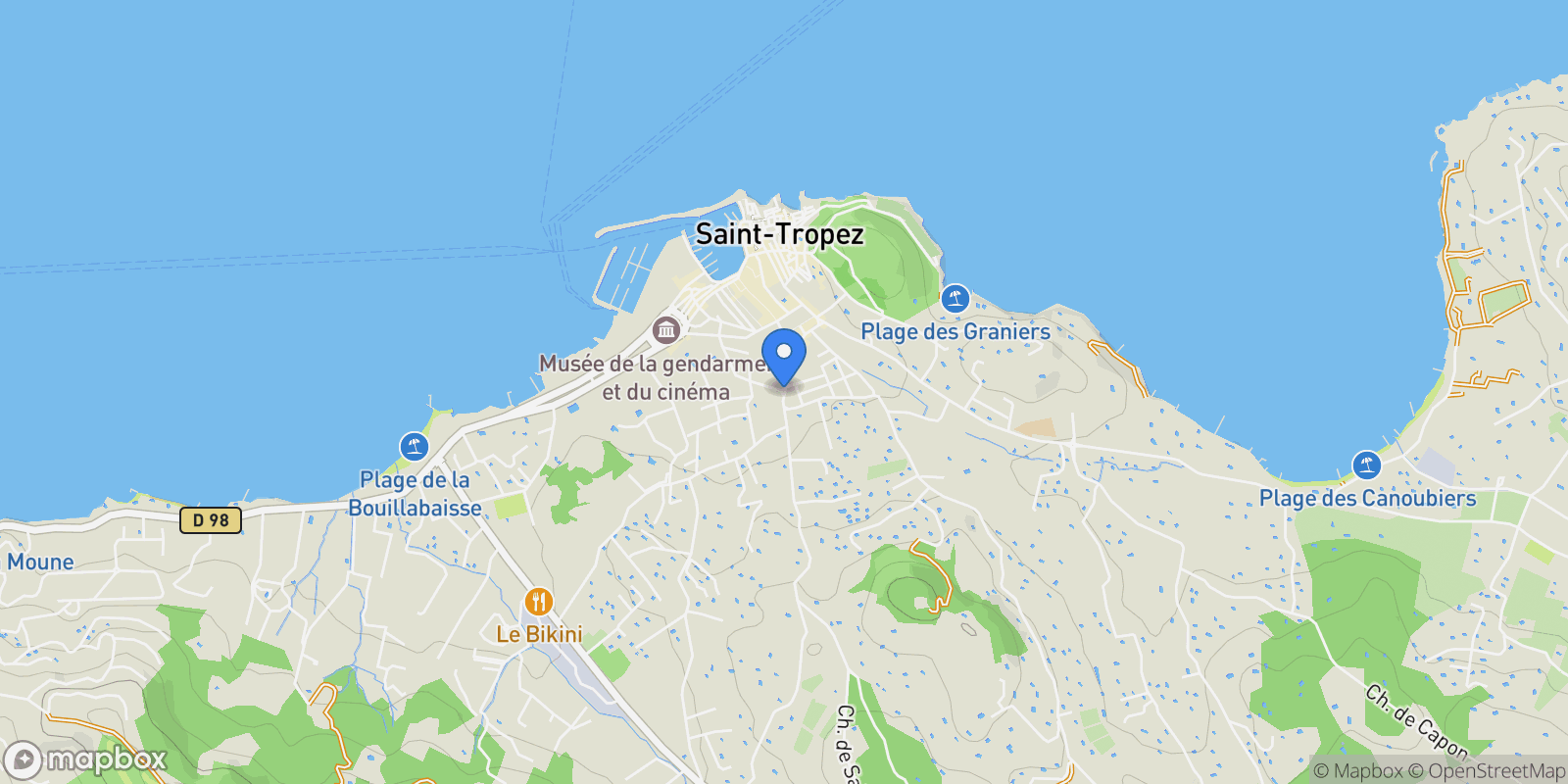 Map showing 83990 Saint-Tropez, France, Saint-Tropez, Provence-Alpes-Côte d'Azur, France.