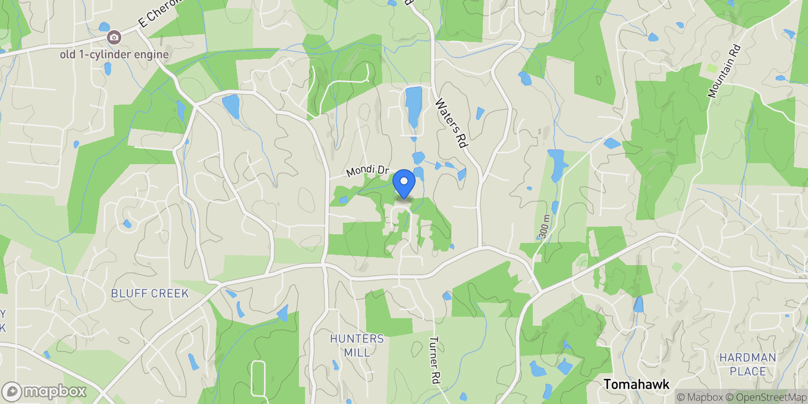 Map showing 424 Mill Stream Way Way, Woodstock, Georgia, United States.