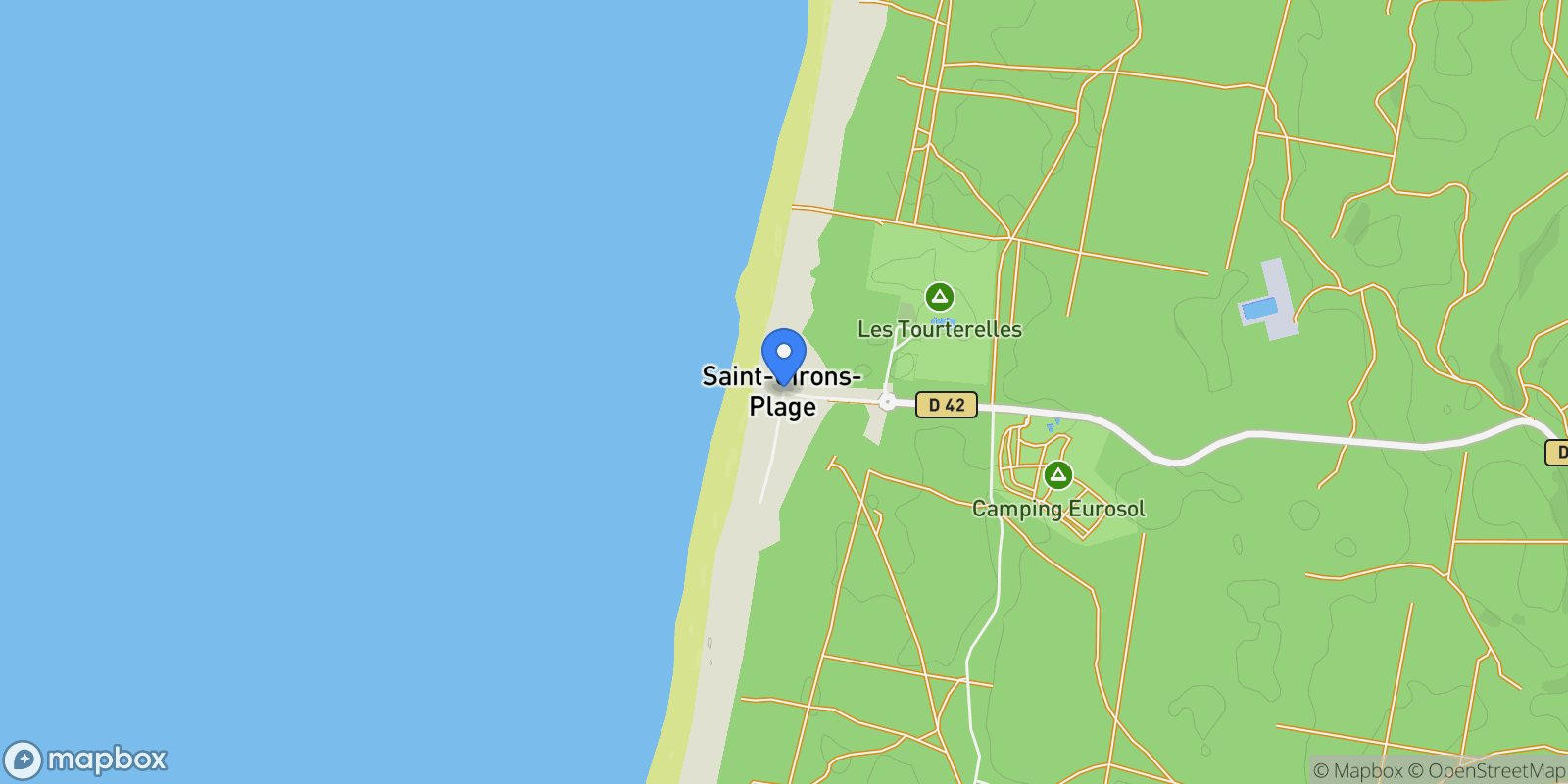 Map showing Vielle-Saint-Girons, Nouvelle-Aquitaine, France.
