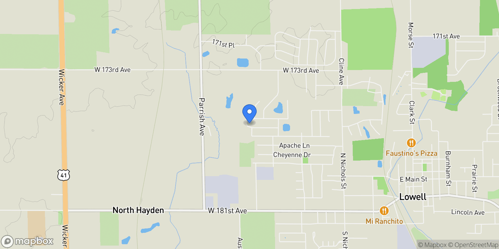 Map showing 872 Valley View Drive, Lowell, IN 46356, Cedar Lake, Indiana, United States.