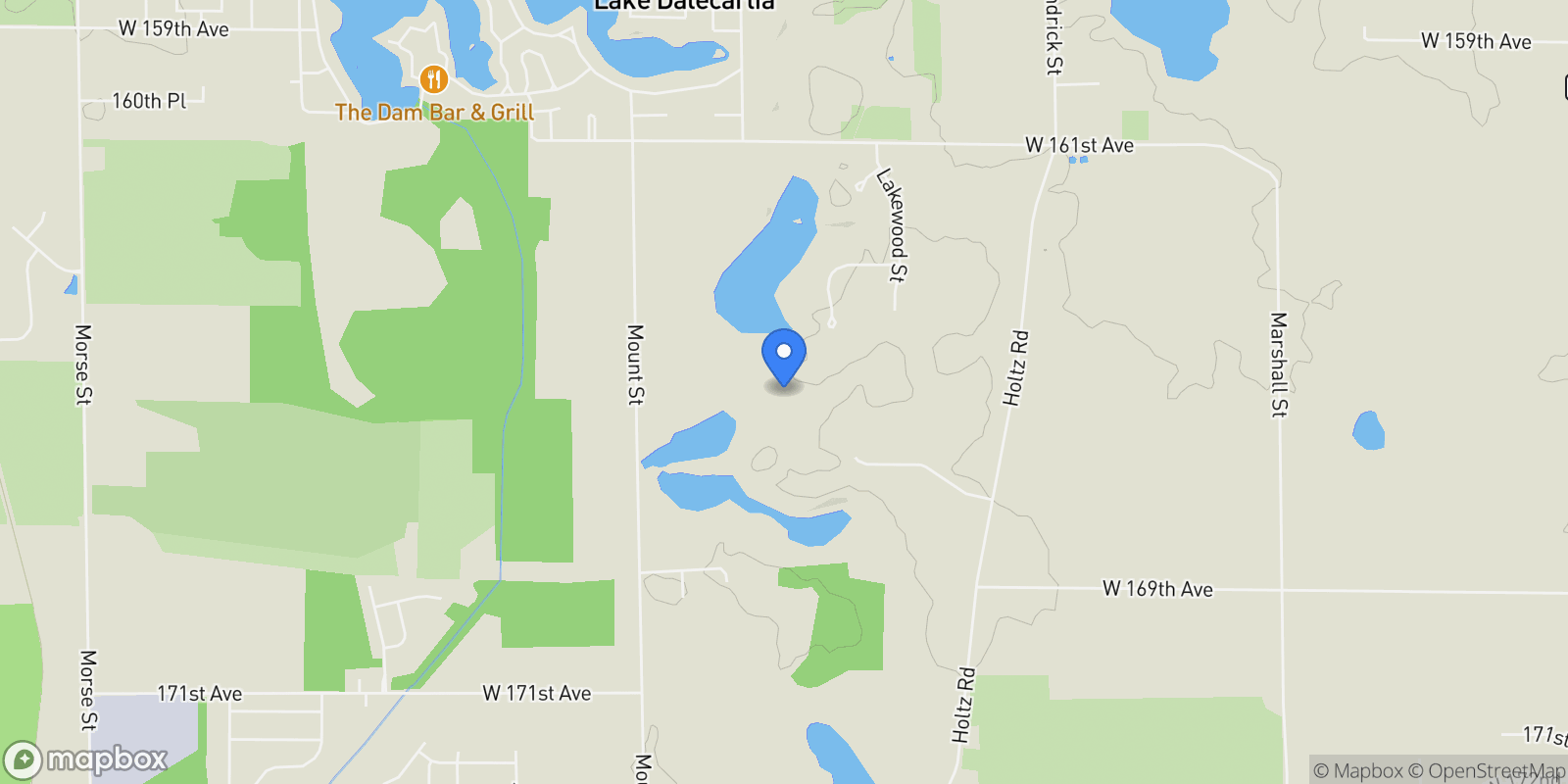 Map showing 4398 Willard Lane, Lowell, IN 46356, Cedar Lake, Indiana, United States.