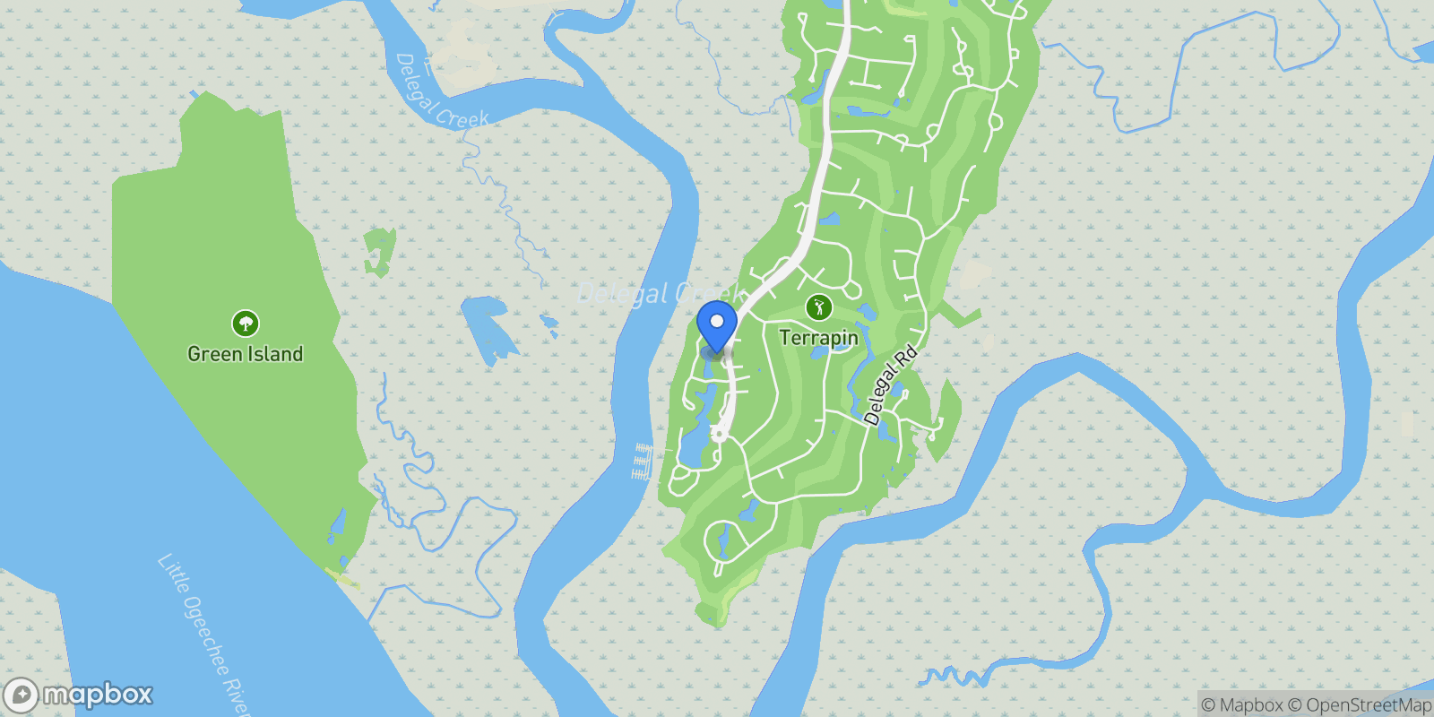 Map showing 2 Top Gallant Circle, Savannah, Georgia, United States.