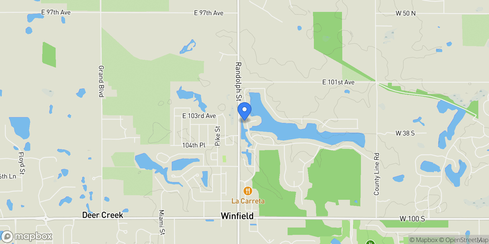 Map showing 10330 Doubletree Drive, Crown Point, IN 46307, Crown Point, Indiana, United States.