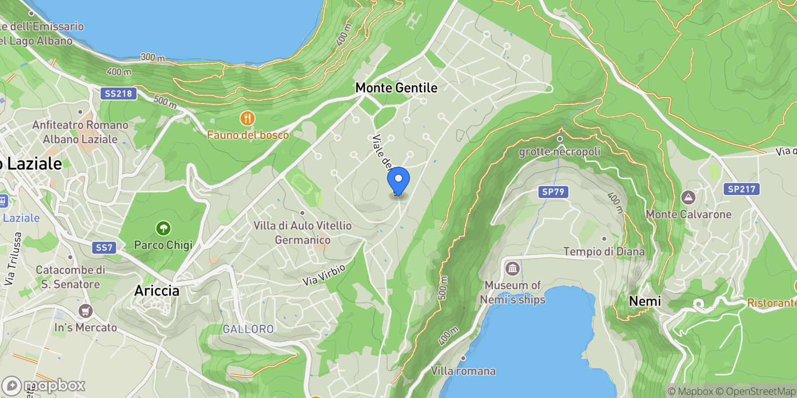 Map showing viale dell'agrifoglio, Ariccia, Lazio, Italy.