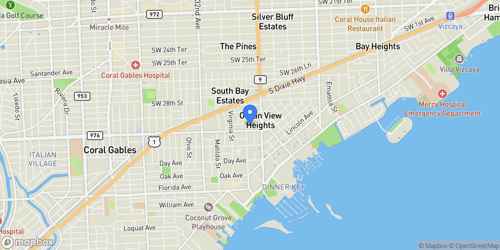 Map showing 2836 W Trade Ave 2836, Miami, Florida, United States.