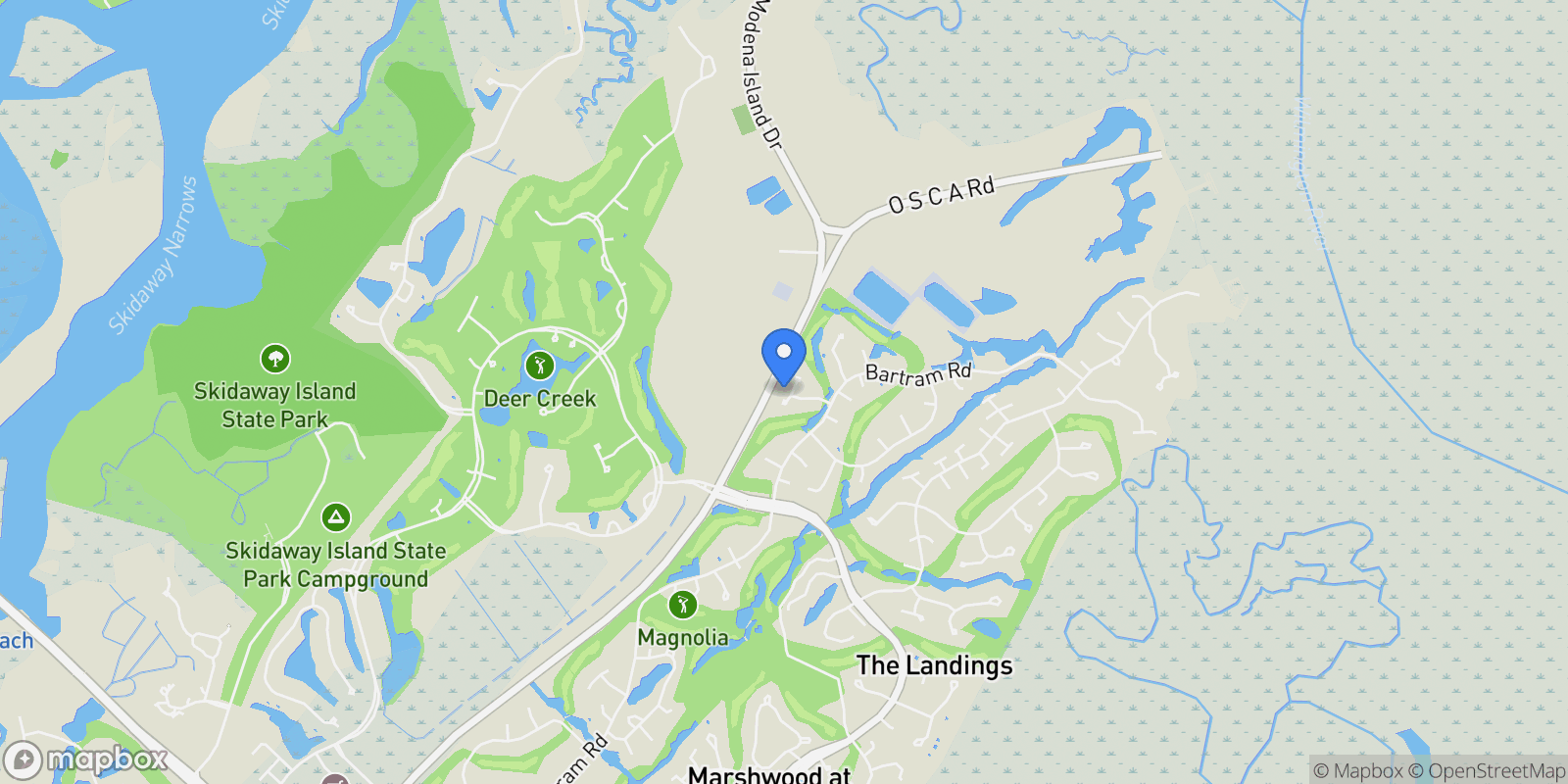 Map showing 9 Lillibridge Crossing, Savannah, Georgia, United States.