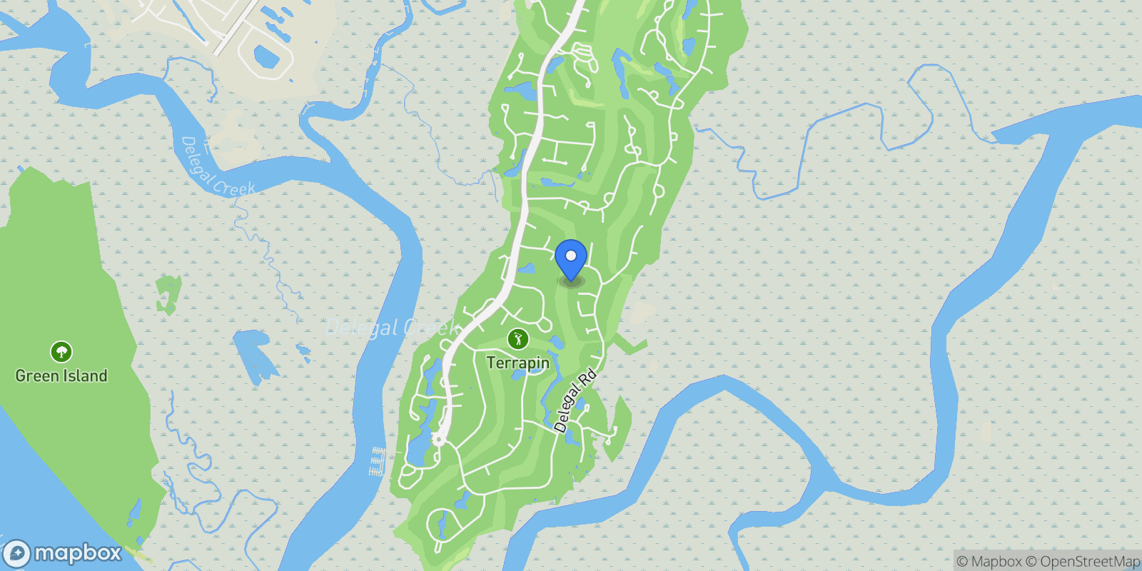 Map showing 5 Tangletree Lane, Savannah, Georgia, United States.