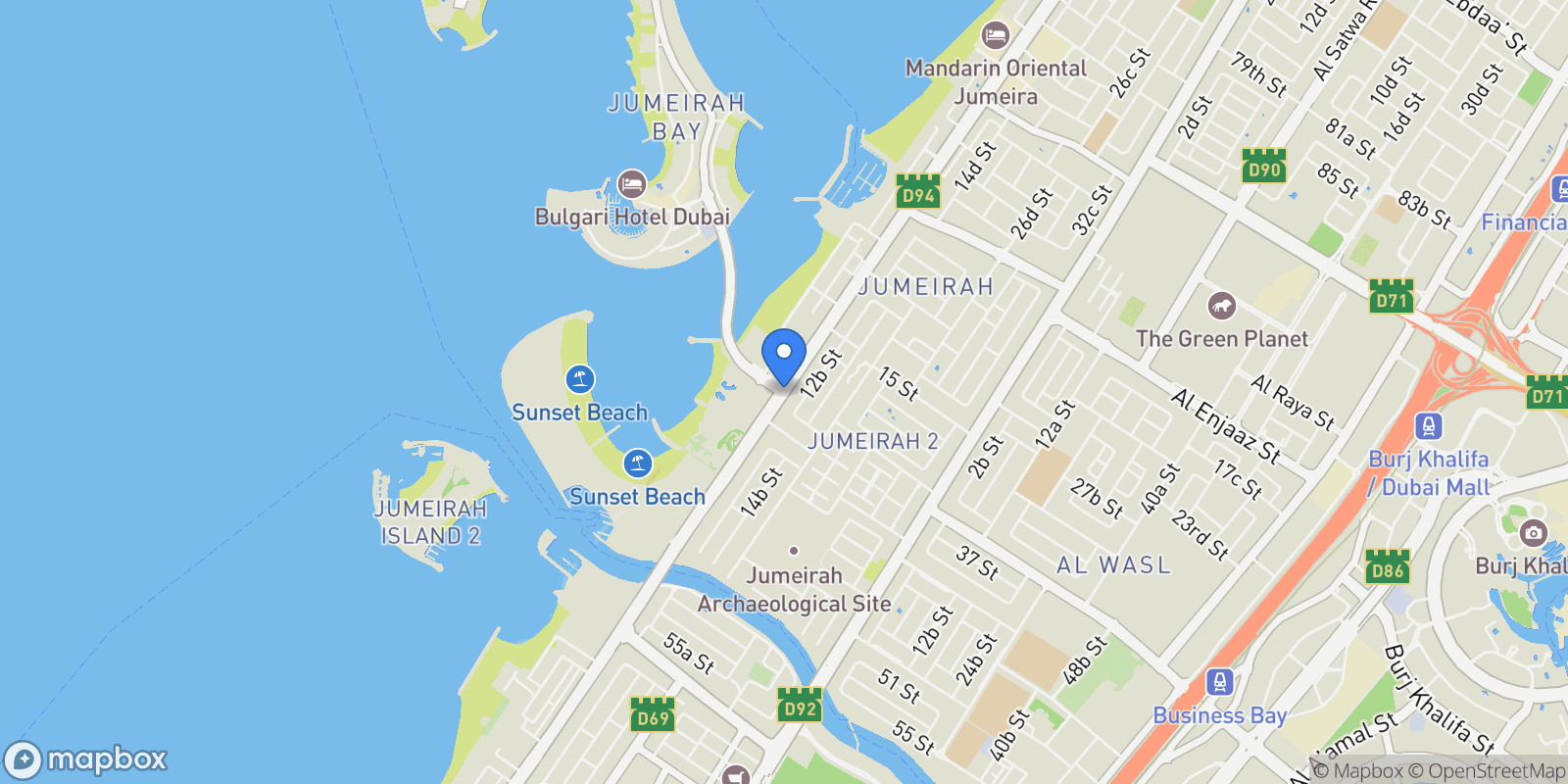 Map showing , 
            , Dubai, Dubai, Dubai, United Arab Emirates.