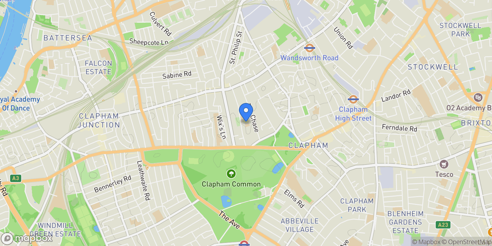 Map showing 5 Palmer Road, London, England, United Kingdom.