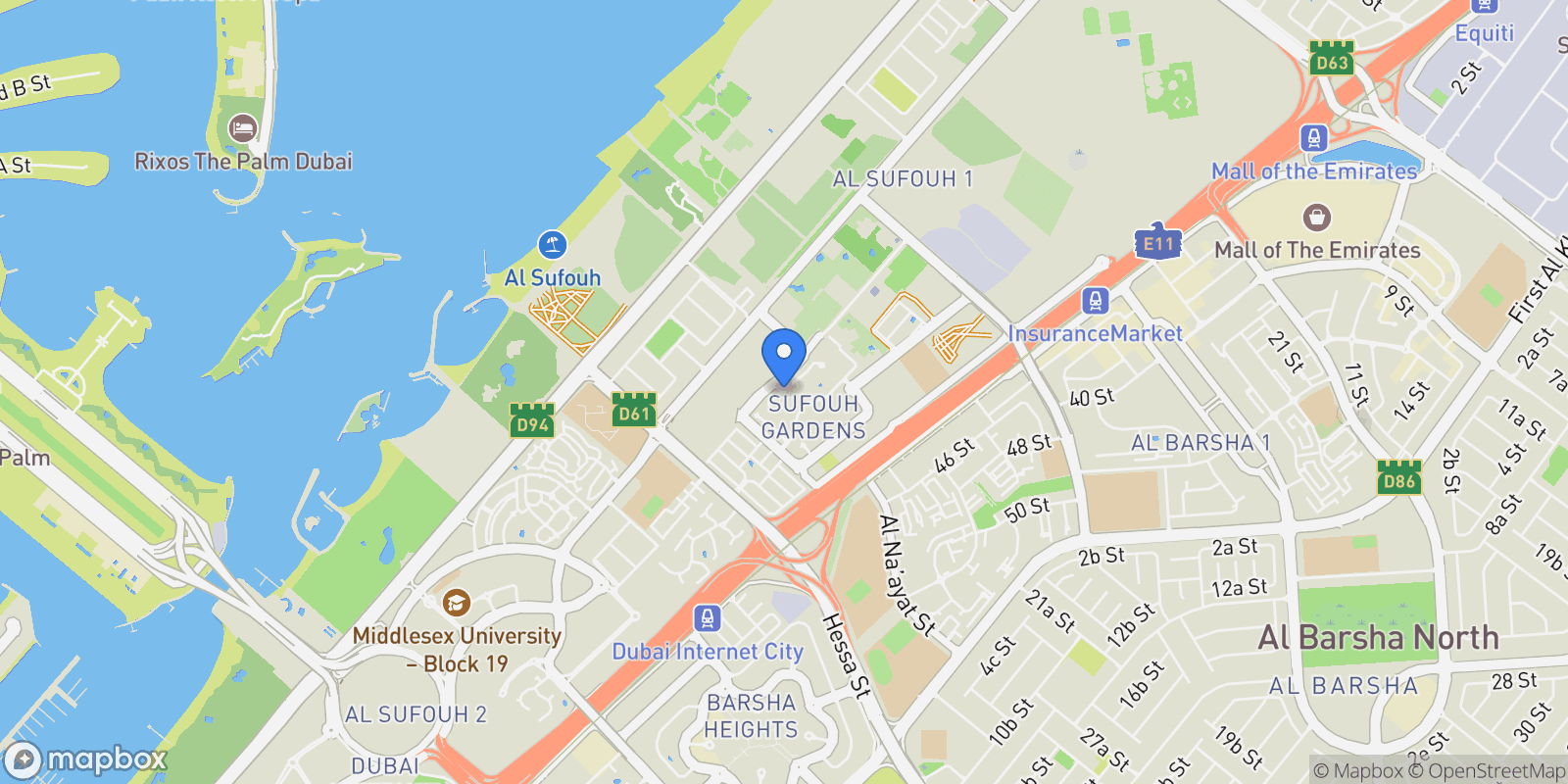 Map showing Decora Villas, Acacia Avenues
            , Dubai, Dubai, Dubai, United Arab Emirates.