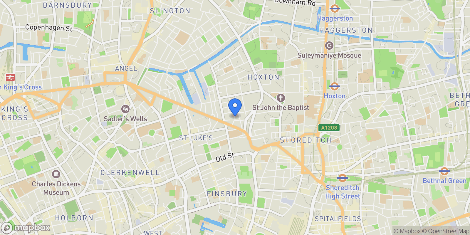 Map showing 250 City Road, London, England, United Kingdom.