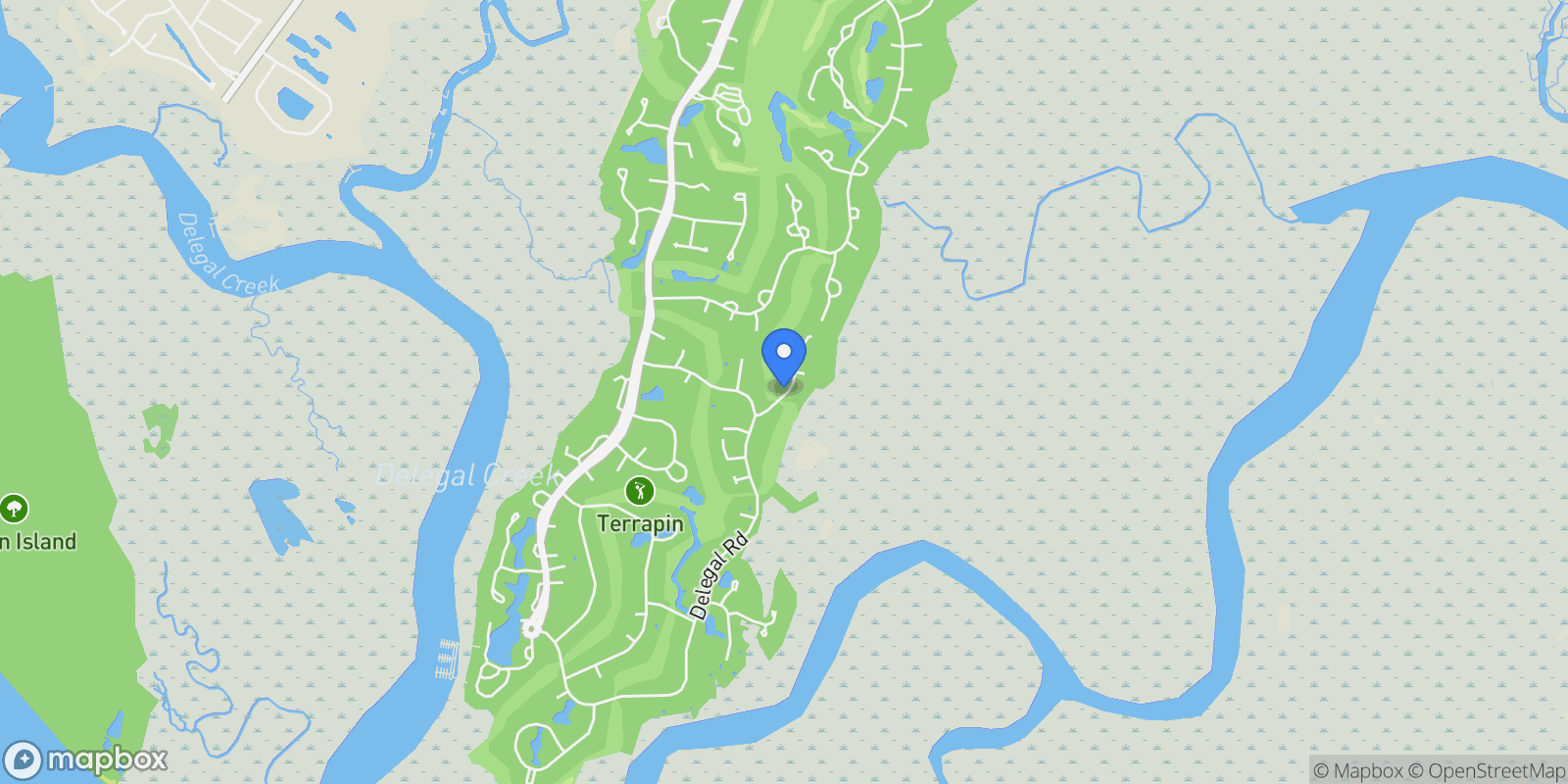 Map showing 5 Middle Marsh Retreat, Savannah, Georgia, United States.