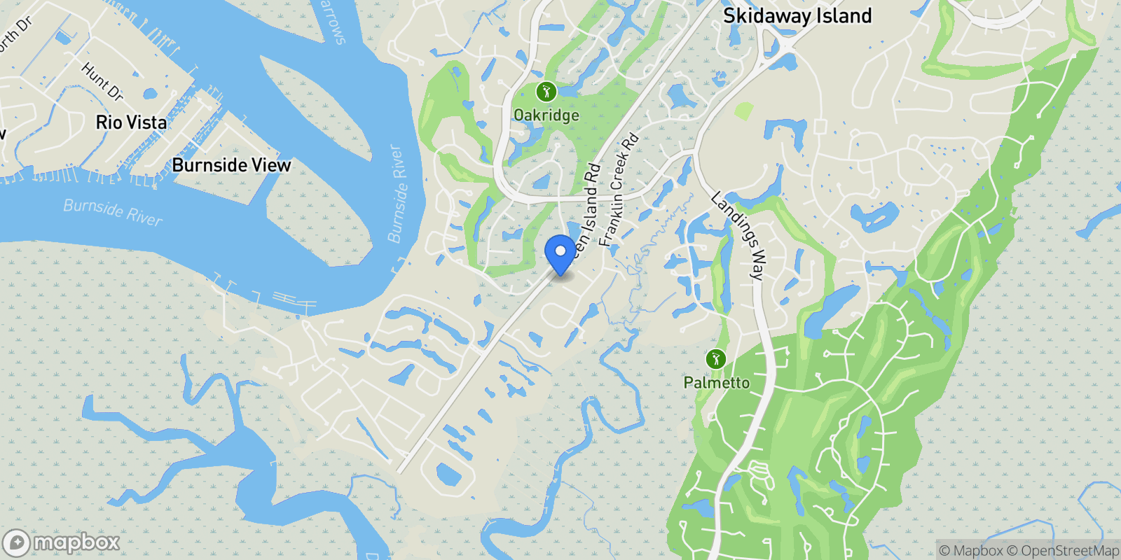 Map showing 5 Skipjack Lane, Savannah, Georgia, United States.
