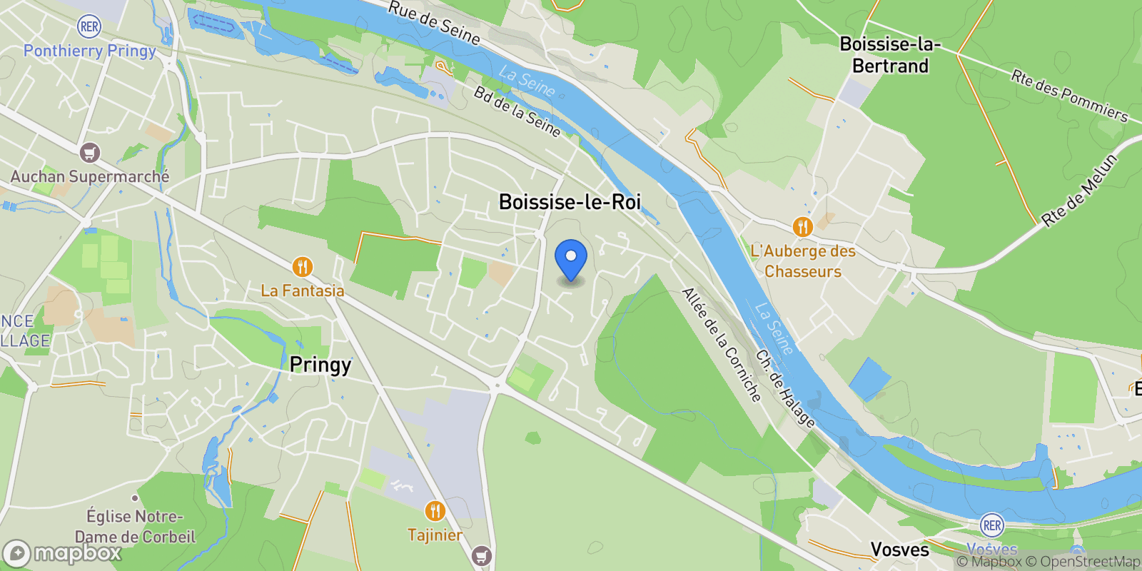 Map showing Boissise-le-Roi, Île-de-France, France.