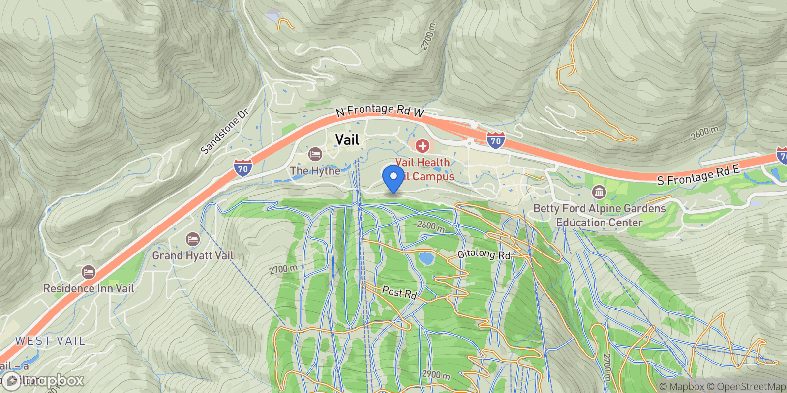 Map showing 366 Forest Road, Vail, CO, 81657, USA, Vail, Colorado, United States.