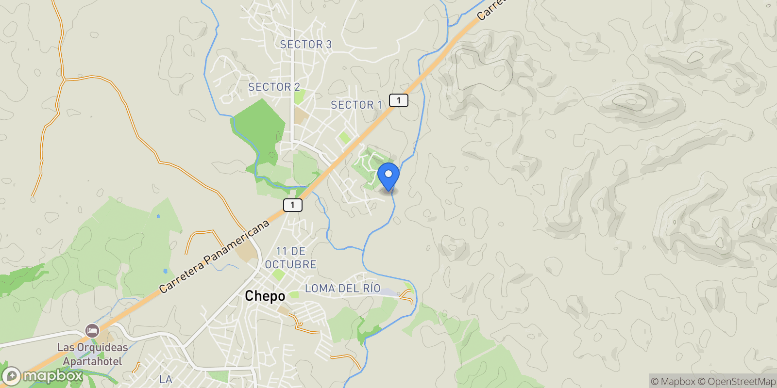 Map showing 5WMC+69, Chepo, Panamá Province, Panama, Chepo, Panama, Panama.