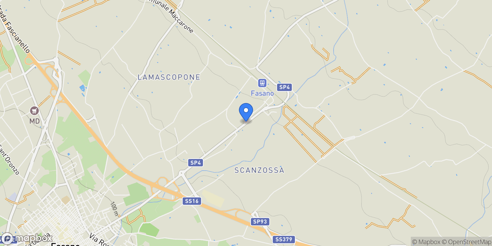 Map showing Stazione di Fasano, Apulia, Italy.