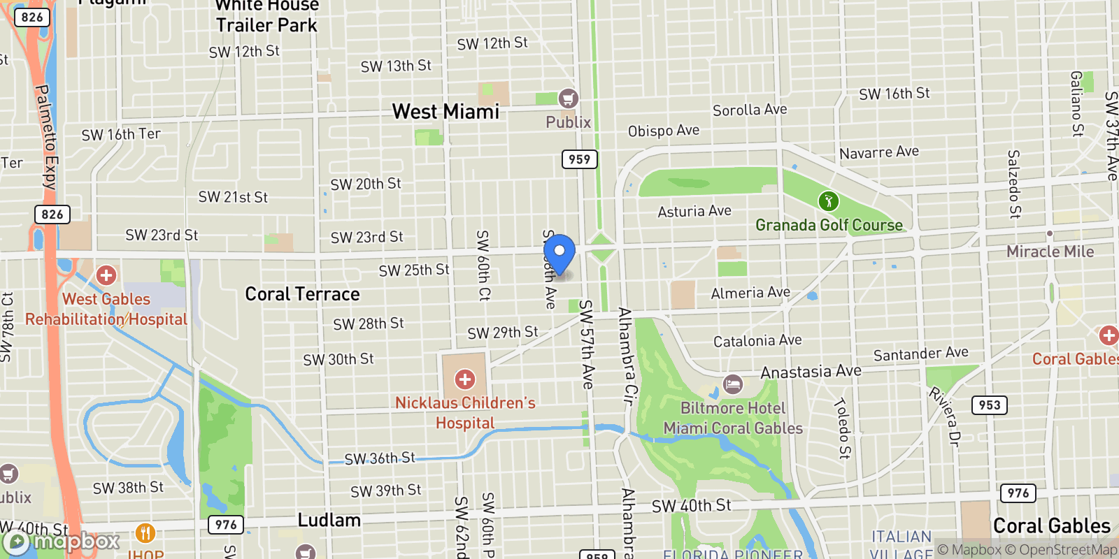 Map showing 5770 La Luneta Ave, Miami, Florida, United States.