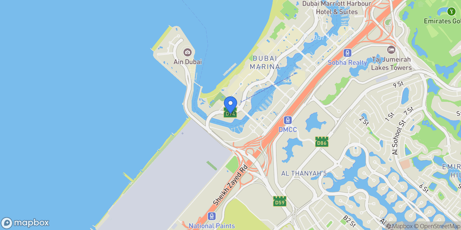 Map showing The Jewel Tower B, The Jewels
            , Dubai, Dubai, Dubai, United Arab Emirates.