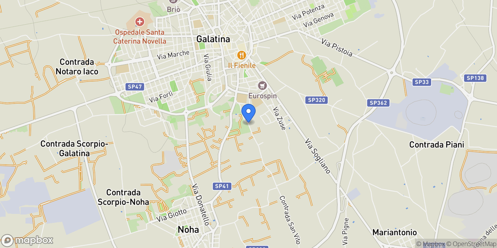 Map showing Apulia, Italy.
