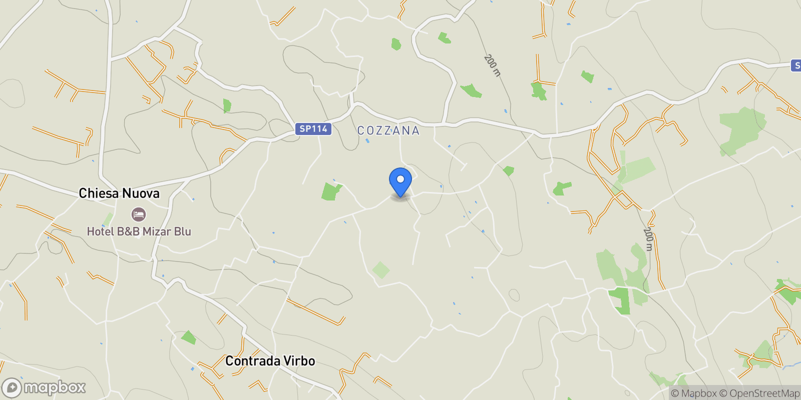 Map showing Cozzana, Apulia, Italy.