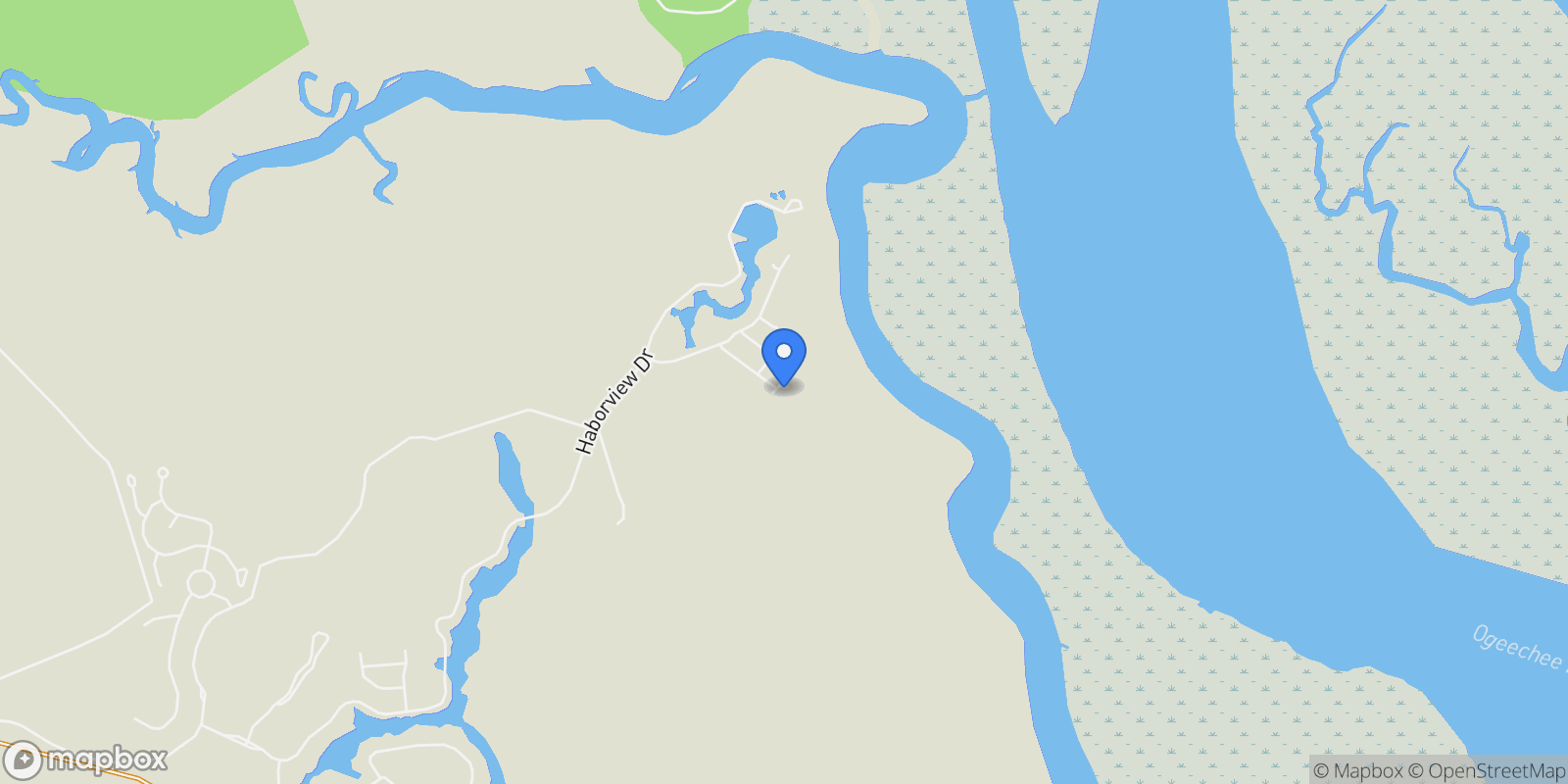 Map showing 233 Cubbage Island Drive, 31324, Georgia, United States.